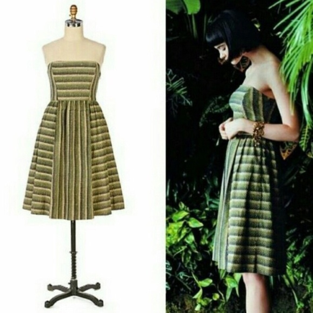 Anthropologie Maple Chlorophyll Study Dress